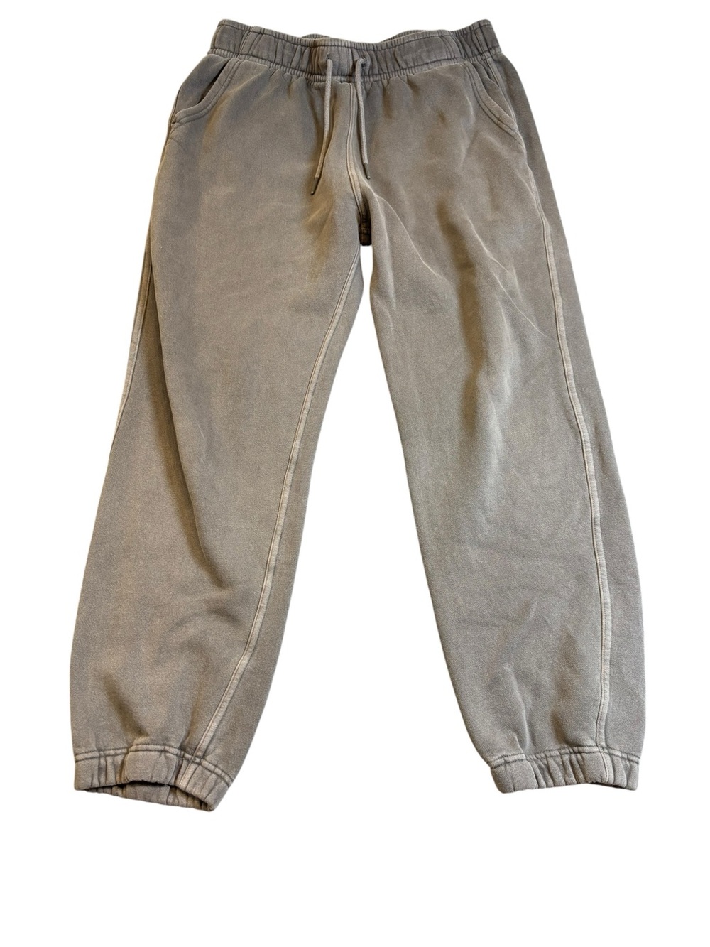 Abercrombie Men's Essential Cinched Sweatpants M Taupe Seam Joggers EUC